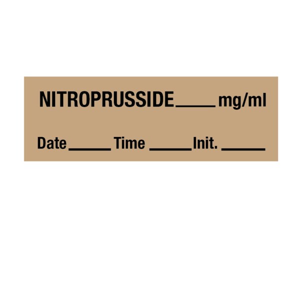 Tape, Nitroprusside 1/2" x 500" Tan w/Black